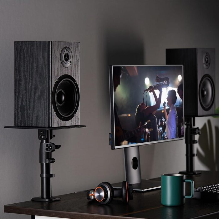 Стійки для колонок my wall HS30L чорні, регульовані по висоті та нахилу, для однієї колонки