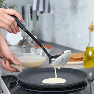 Млинцева пательня Joeji's Kitchen 26 см – антипригарна, індукційна, з м'якою бакелітовою ручкою, для млинців, омлетів, яєць, роти, тва