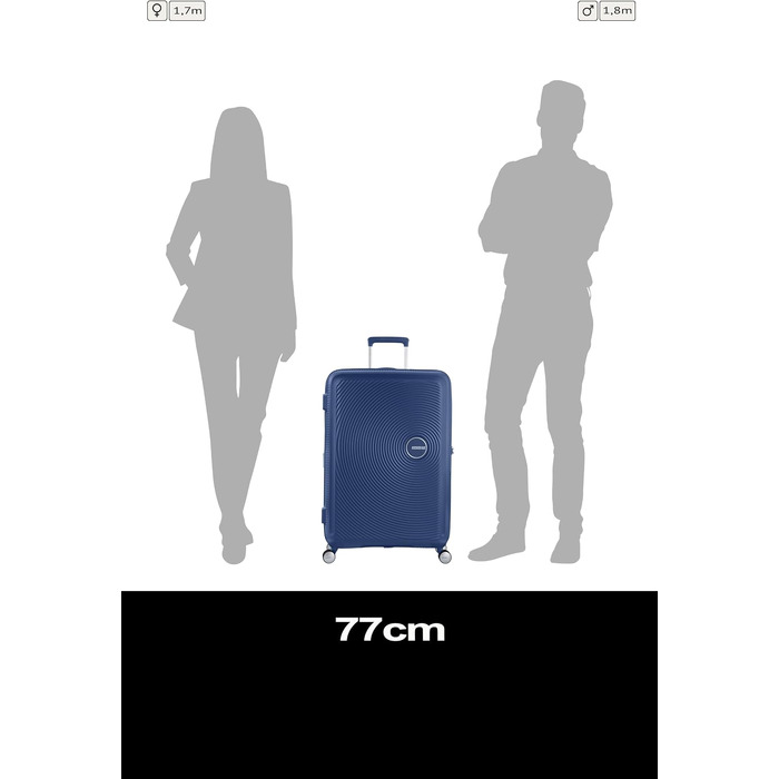 Валіза American Tourister Soundbox Spinner L, розширена, 77 см, 97/110 л, темно-синя (Midnight Navy)