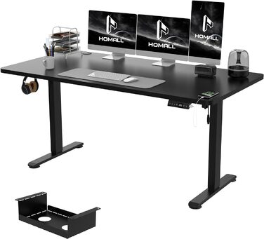 Електричний регульований стіл Homall 160x80 см з пам'яттю, чотирисекційна стільниця, комп'ютерний стіл для роботи стоячи