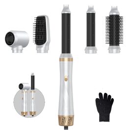Набір для укладки волосся Hairstyler 5-в-1 з автоматичною плойкою та феном, білий