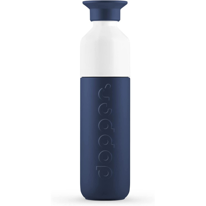 Термос Dopper Breaker Blue 350 мл – нержавіюча сталева термочашка для кави, чаю, подвійні стінки, тримає 24 год холод, 9 годин тепло, герметична, для напоїв, синя