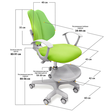 Комплект (2шт) крісло Evo-Kids Capri White / Black (арт H-231 W/B-Х2)
