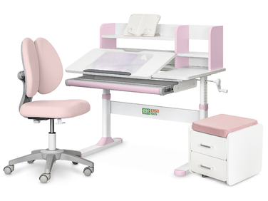 Комплект (L) Evo-Kids TH-330 Pink (парта + крісло + тумба) (арт. TH-330 + Y-412 Lite + BD C3_PINK)