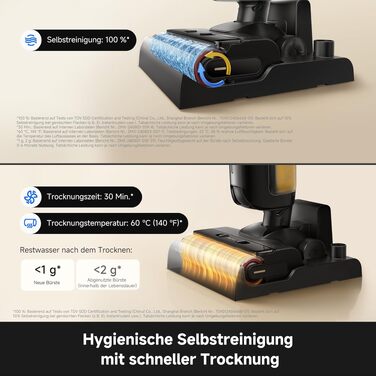 Mova M50 Ultra: Пилосос для сухого та вологого прибирання з роботом-рукою, 22000 Па, чорний (M10 Air Set)