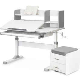 Комплект (S) Evo-Kids TH-330 Grey (парта + тумба) (арт. TH-330 + BD C3_GREY)