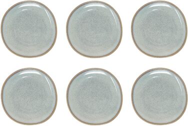 Сніданкові тарілки Villeroy & Boch Lave Beige, 6 шт, 23 см, круглі десертні тарілки зі стеінглазу, скандинавський дизайн, бежевий