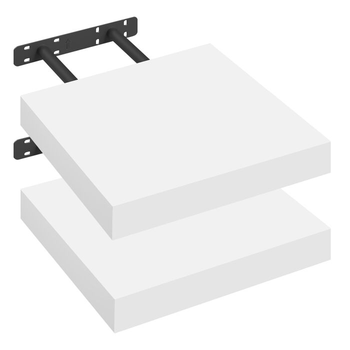 Плаваючі полиці eSituro Wandregal 2 шт для стіни, білі 120x22.9x3.8 см для вітальні, спальні, кухні, ванної кімнати