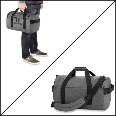 Спортивна сумка Dakine EQ Duffle 50L, міцна та містка, з двосторонньою блискавкою, чорна, для тренажерного залу та подорожей