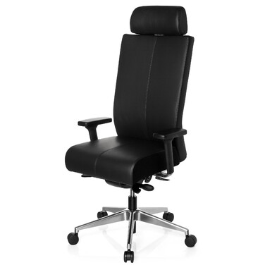 Офісне крісло / поворотне крісло PRO-TEC XXL Шкіра Чорний HJH OFFICE