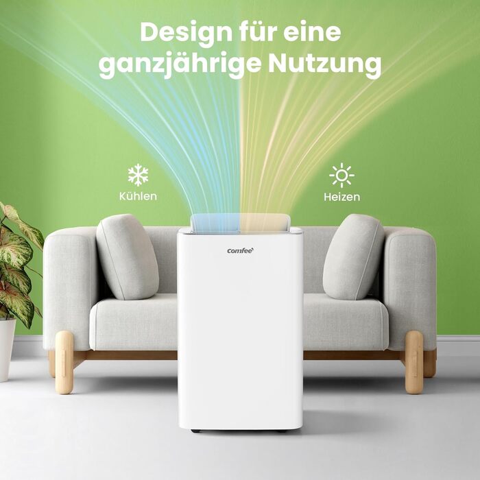 Мобільний кондиціонер Comfee Breezy Cool Pro 2.0 7000 BTU/2.0kW з Wi-Fi, охолодження, вентиляція, осушення - до 68 м³