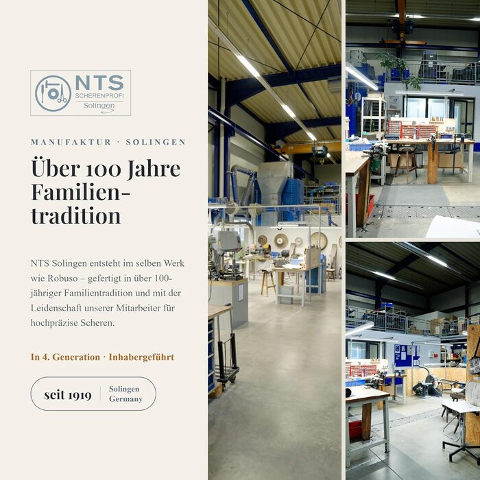 Кухонні ножиці NTS Solingen з кованої нержавіючої сталі, універсальні для правші та лівши, Made in Germany