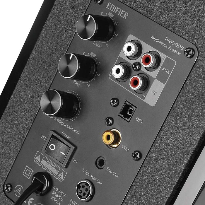 Активні полочні колонки Edifier R1850DB з Bluetooth та оптичним входом, студійні монітори 2.0 з підсилювачем та виходом на сабвуфер