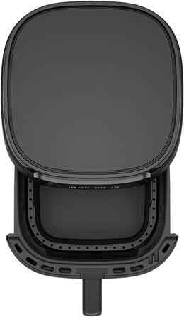 Аерофритюрниця Grundig FRY 7320, 7.6 л, 1750 Вт, сенсорне управління, антипригарне покриття, велике оглядове вікно, налаштування температури та часу, чорна, кошик для посудомийної машини