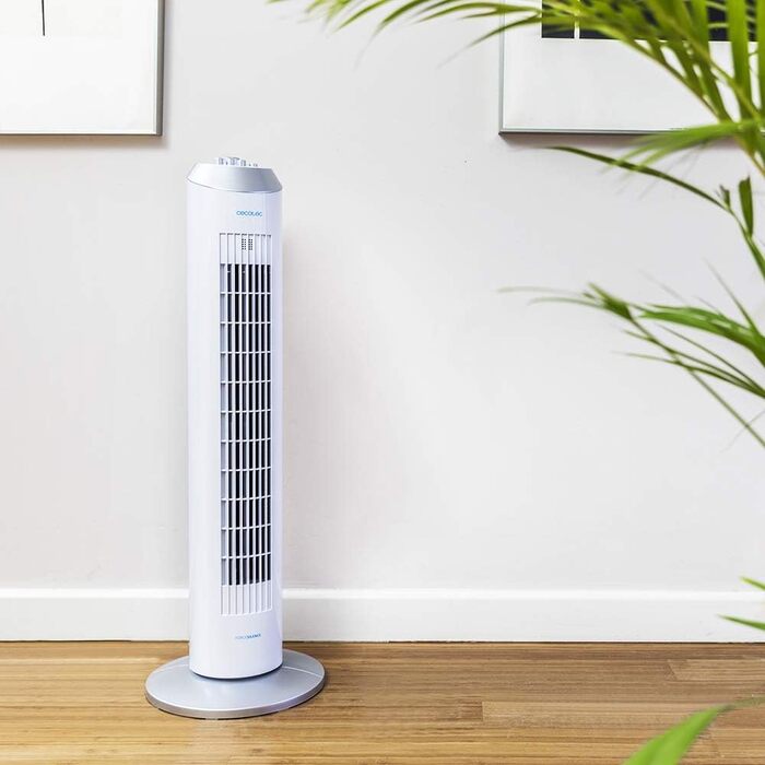Вентилятор Cecotec EnergySilence 8090 Skyline 84 см, 60 Вт, з таймером, білий