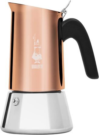 Кавоварка Bialetti New Venus на 6 чашок, з антипригарною ручкою, з нержавіючої сталі, бронзова, не для індукції, 235 мл