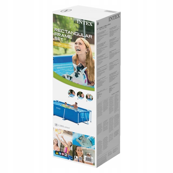 Каркасний прямокутний садовий басейн Intex 450x220x84 см, арт. 28273