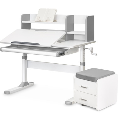 Комплект (S) Evo-Kids TH-330 Grey (парта + тумба) (арт. TH-330 + BD C3_GREY)
