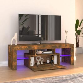 Bussandri Exclusive ТВ-тумба з LED підсвіткою, димчастий дуб, 120x35x40 см