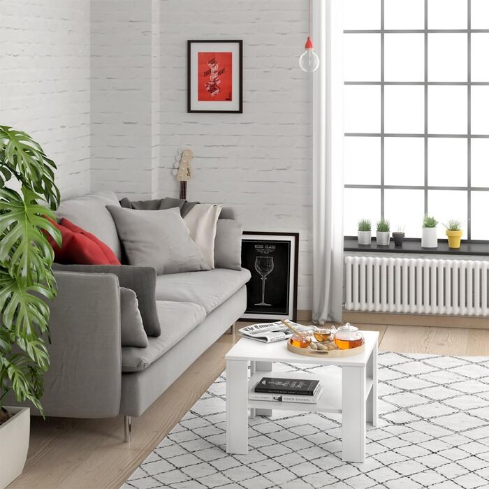 Журнальний стіл Vicco Homer, білий, 60x42x60 см