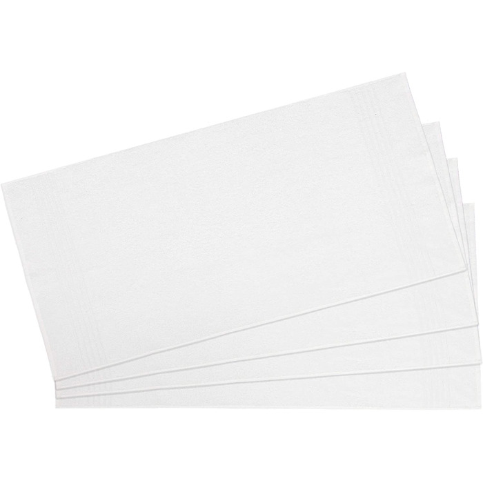 Набір з 4 рушників ZOLLNER, 50x100 см, 100% бавовна, 380 г/м², білий