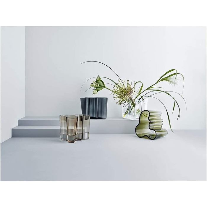 Ваза Iittala Aalto 160 мм сіра скляна