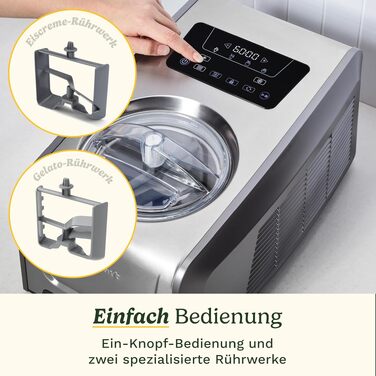 Морожениця Cuisinart FreezeEase самоохолоджувана, срібляста – для морозива, сорбету, замороженого йогурту (без попереднього заморожування, 3 режими, 40 хв)
