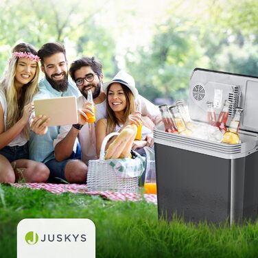 Автомобільний холодильник Juskys 24л 12/230V: термобокс для авто, кемпінгу, подорожей - охолодження та підігрів