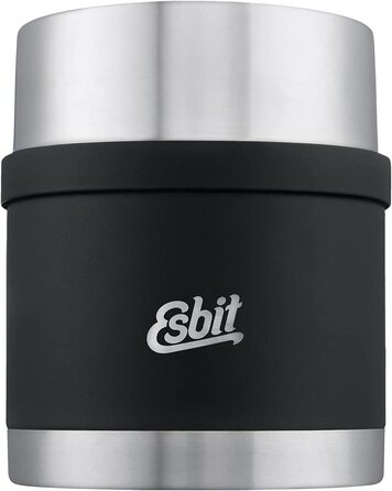Термос для їжі Esbit Sculptor 500 мл, чорний, з нержавіючої сталі, для гарячих та холодних страв, без манжети