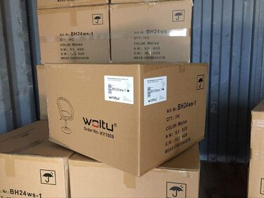 Барний стілець WOLTU BH24ws-1 з регулюванням висоти, білий, екошкіра, сталева основа, м'яке сидіння з підлокітниками та спинкою