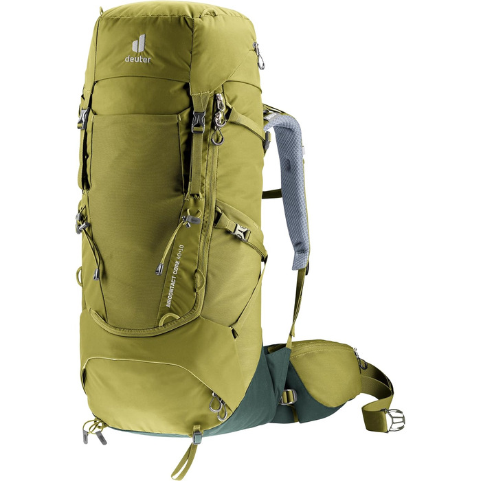Туристичний рюкзак Deuter Aircontact Core 40+10 л, зелений, модель 2024, для трекінгу