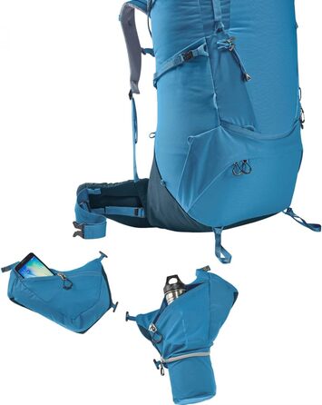 Туристичний рюкзак Deuter Aircontact Core 70+10 л, Reef-Ink, для трекінгу