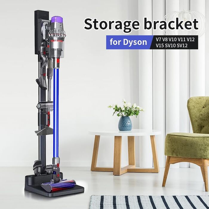 Підлогова стійка для пилососів Dyson V7/V8/V10/V11/V15, тримач-органайзер для аксесуарів, сумісний з SV10, SV12