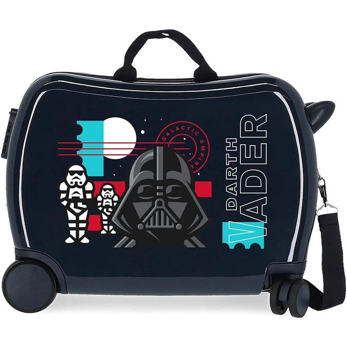 Дитяча валіза Star Wars Galactic Empire, синя, ABS, 50×38×20 см, 34 л, 4 колеса, з кодовим замком, ручна поклажа
