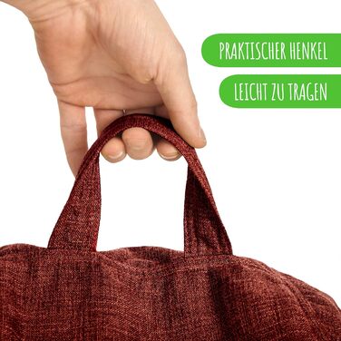 Сидіння-мішок Green Bean XXL 80x90 см, чохол з льону, червоний, без наповнювача, м'який, міцний, з внутрішнім мішком, для дому, праний