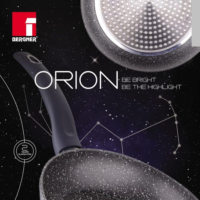 Млинцева пательня Bergner Orion 24 см, алюмінієва, сіра