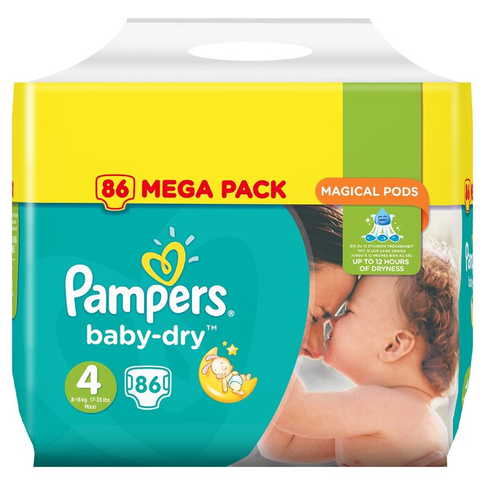 Підгузки Pampers Baby-Dry, розмір 4, 80 шт.