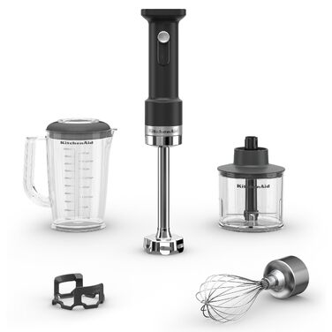 Погружний блендер KitchenAid Go KHBRV05BM з насадками, акумулятор продається окремо