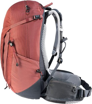 Жіночий туристичний рюкзак Deuter Trail Pro 30 SL, 30 л, червоно-графітовий