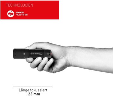 Ліхтарик Ledlenser P6 Core з Advanced Focus System, 90 люменів, 6 годин роботи, ультракомпактний і легкий, для туризму та кемпінгу
