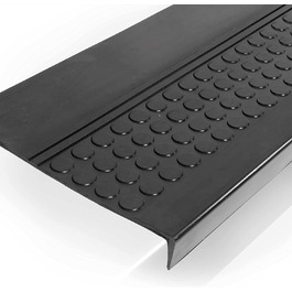 Гумові накладки на сходи ANRO, чорні, 120x30x4 см, антиковзкі для зовнішнього та внутрішнього використання