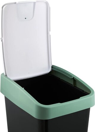 Преміум сміттєвий бак keeeper з фліп-кришкою, Soft Touch, 45 л, Nordic Green