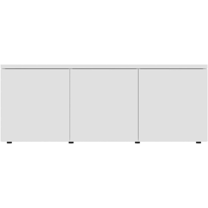 vidaXL ТВ-тумба з 3 шухлядами, біла, 80x34x30 см, ДСП, низький комод для телевізора, меблі для вітальні