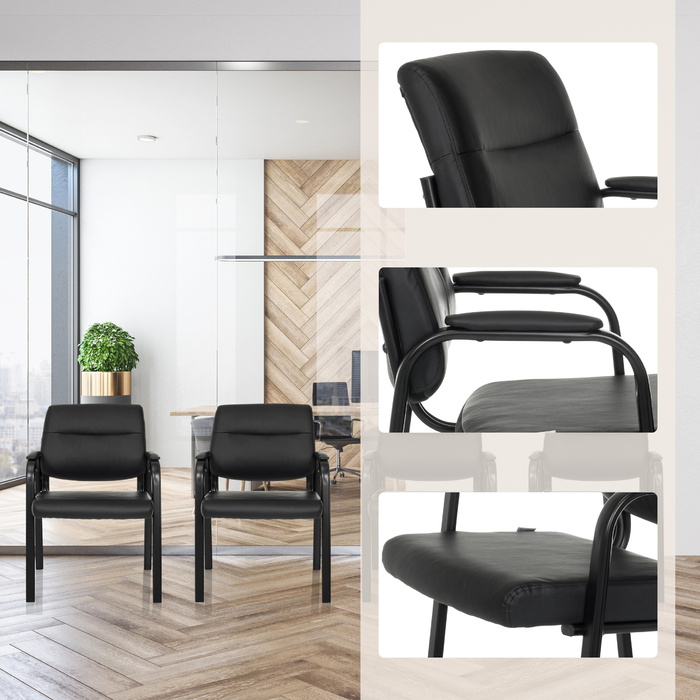 Крісло для відвідувачів / конференц-крісло ADVIE V PU black HJH OFFICE