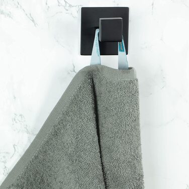 Набір рушників ZOLLNER 6 шт: 4 рушники 50x100 см і 2 банних 70x140 см, світло-сірі, 100% бавовна, готельна якість, м'які та вбираючі, з петелькою, прати до 60°C
