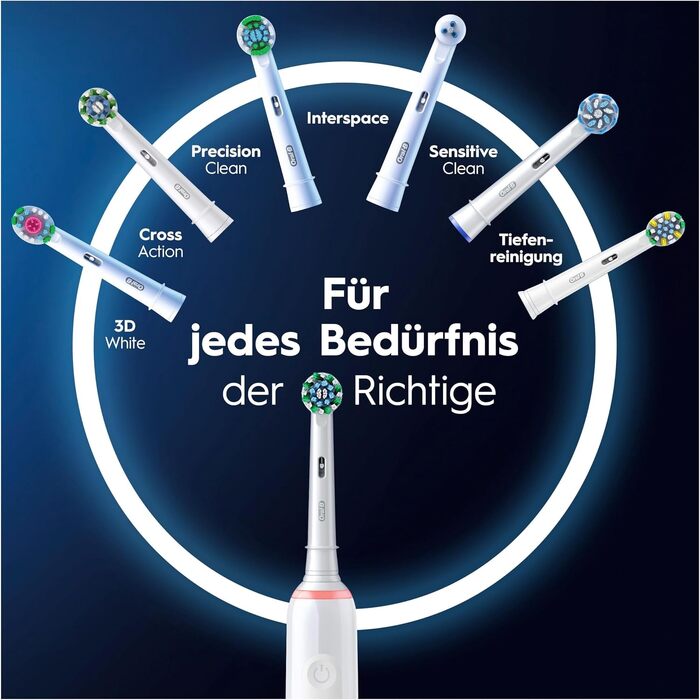 Електричні зубні щітки Oral-B Pro 3 3900, набір з 2 шт. та 3 насадками, 3 режими чищення, 360° контроль тиску, White/Black