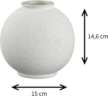 Ваза керамічна Blumos RUDEA S біла 15х15х14.5 см для декору