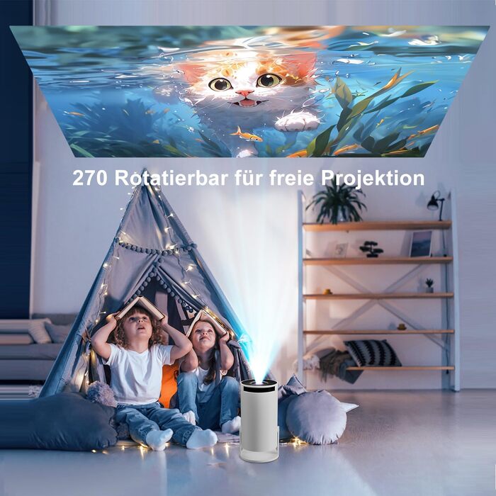 Проектор ZDSSY HY300PRO: Міні проектор 4K, WiFi 6, Bluetooth 5.2, Автофокус, Android/iPhone/PC/Mac/Switch/PS5