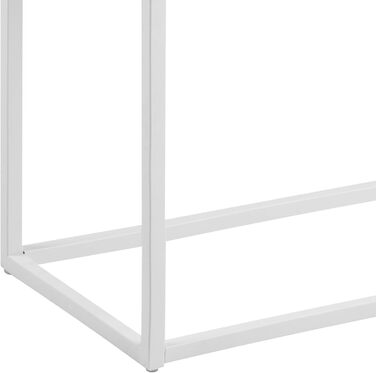 Консольний стіл AC Design Furniture Nino з 1 полицею, білий металевий, індустріальний стиль, для вітальні та передпокою, 79,5x80,5x26 см