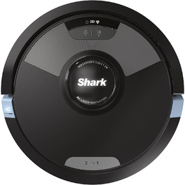 Робот-пилосос Shark AI Ultra 2-в-1 з функцією вологого прибирання, антинамотування волосся, для килимів і твердих підлог, 110 хв роботи, керування через додаток і вручну, чорний, RV2600WDEU